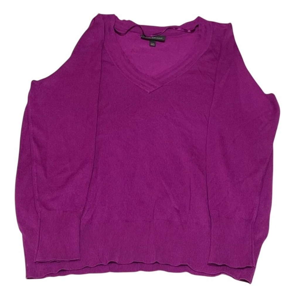 Lane Bryant Purple V-Neck Long Sleeve Sweater‎ Size 14/16 Plus Knit
